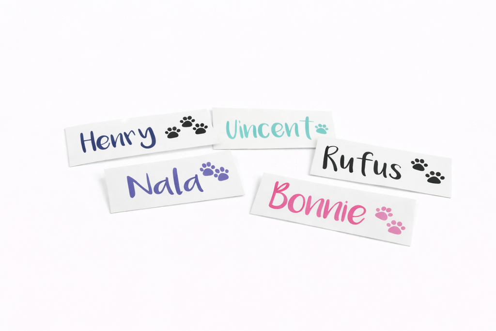 Pet Name Vinyl Decal