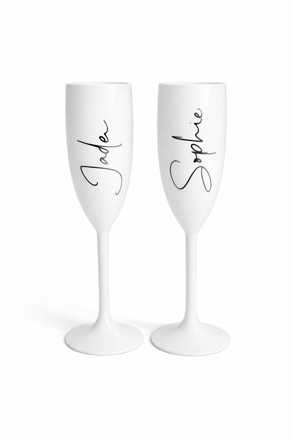 White Champagne Flute