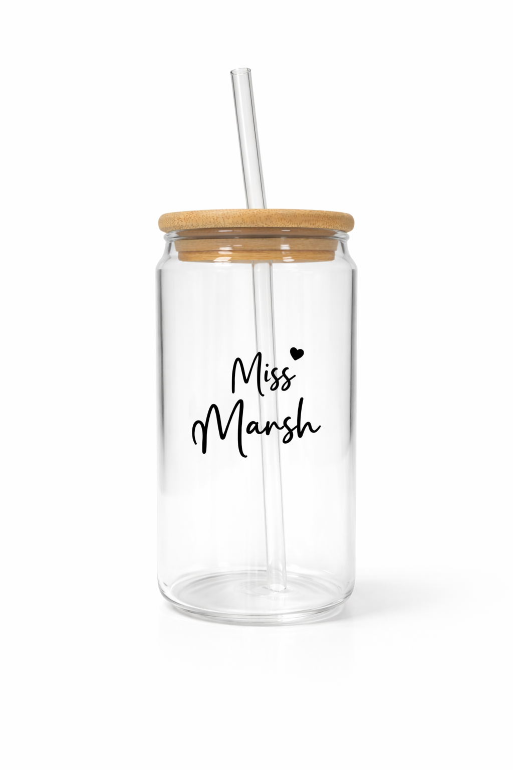 Glass Tumbler with Bamboo Lid