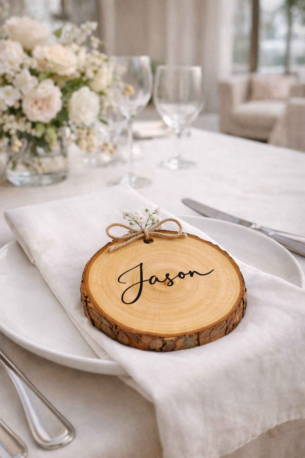 Rustic Wooden Place Name