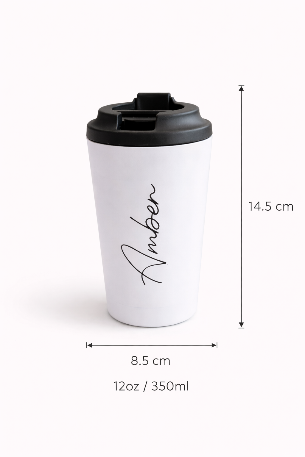 White Stainless Steel Travel Cup