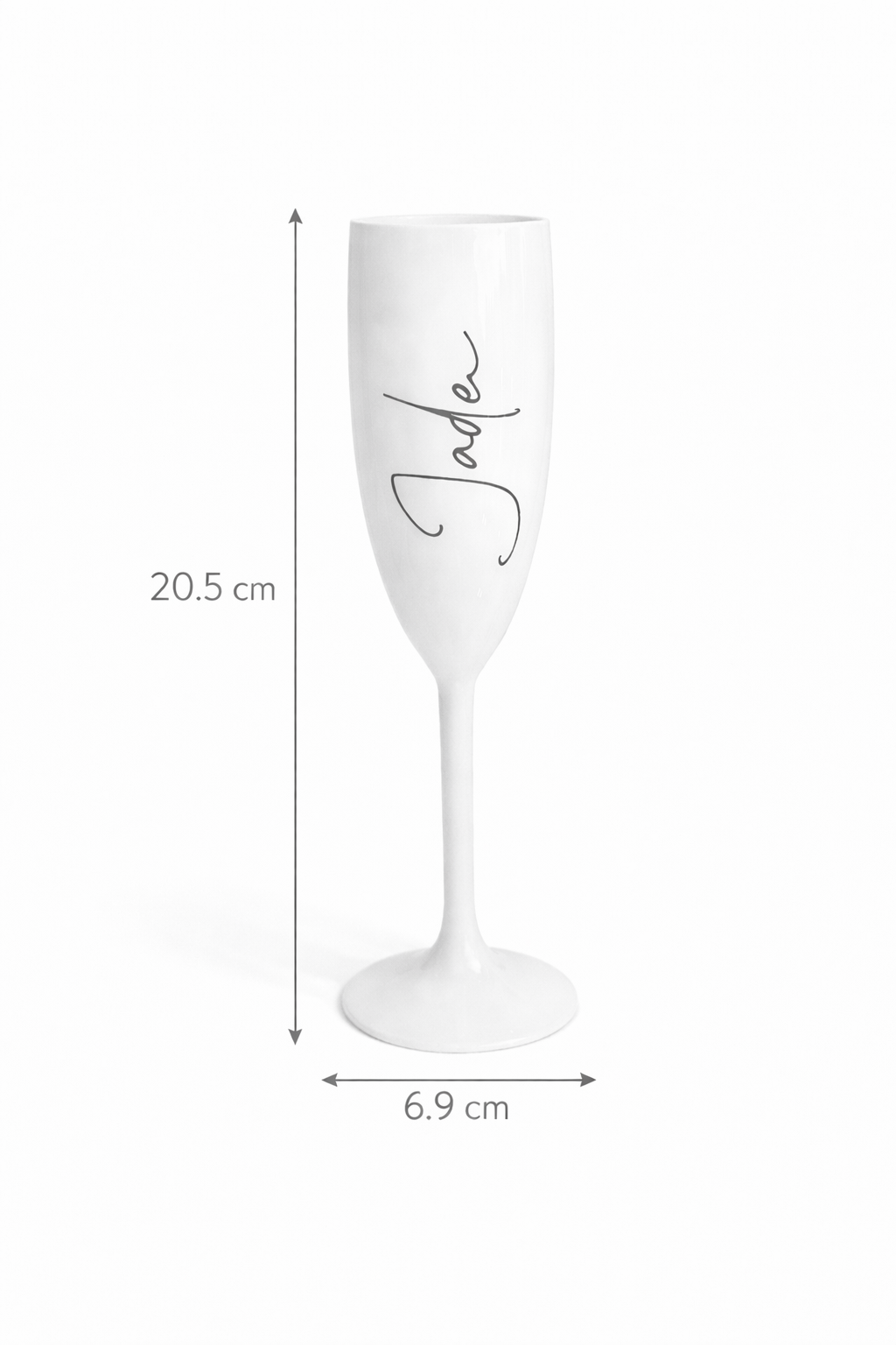 White Champagne Flute