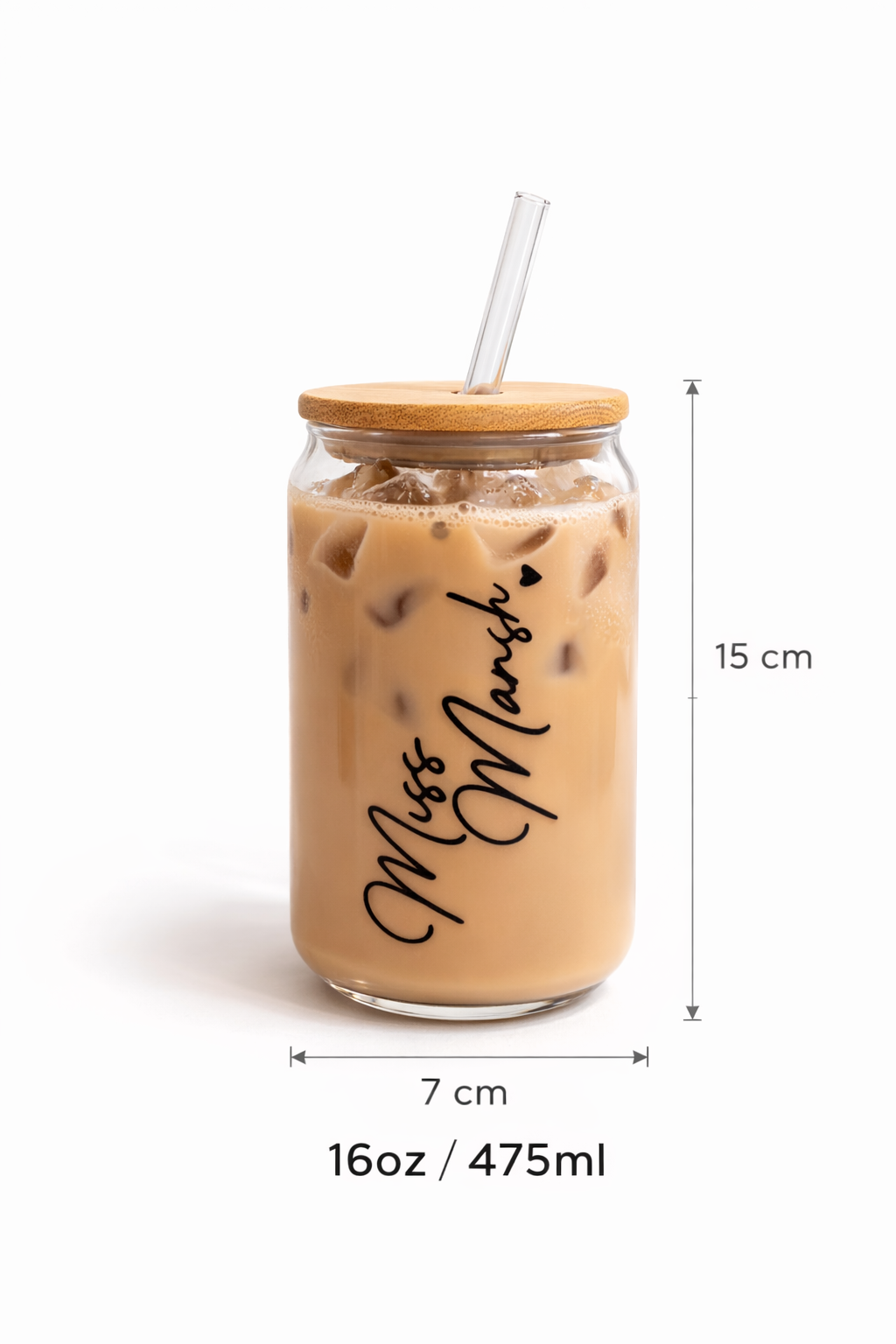 Glass Tumbler with Bamboo Lid