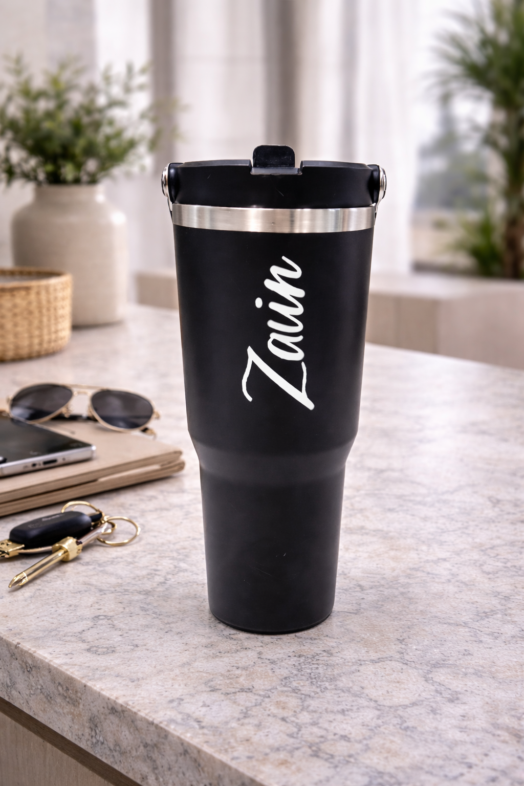 Black Stainless Steel Tumbler