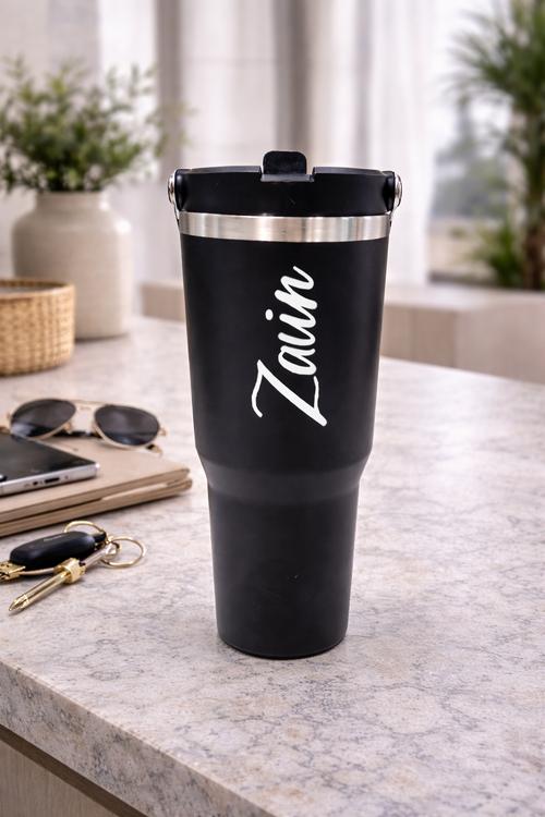 Black Stainless Steel Tumbler