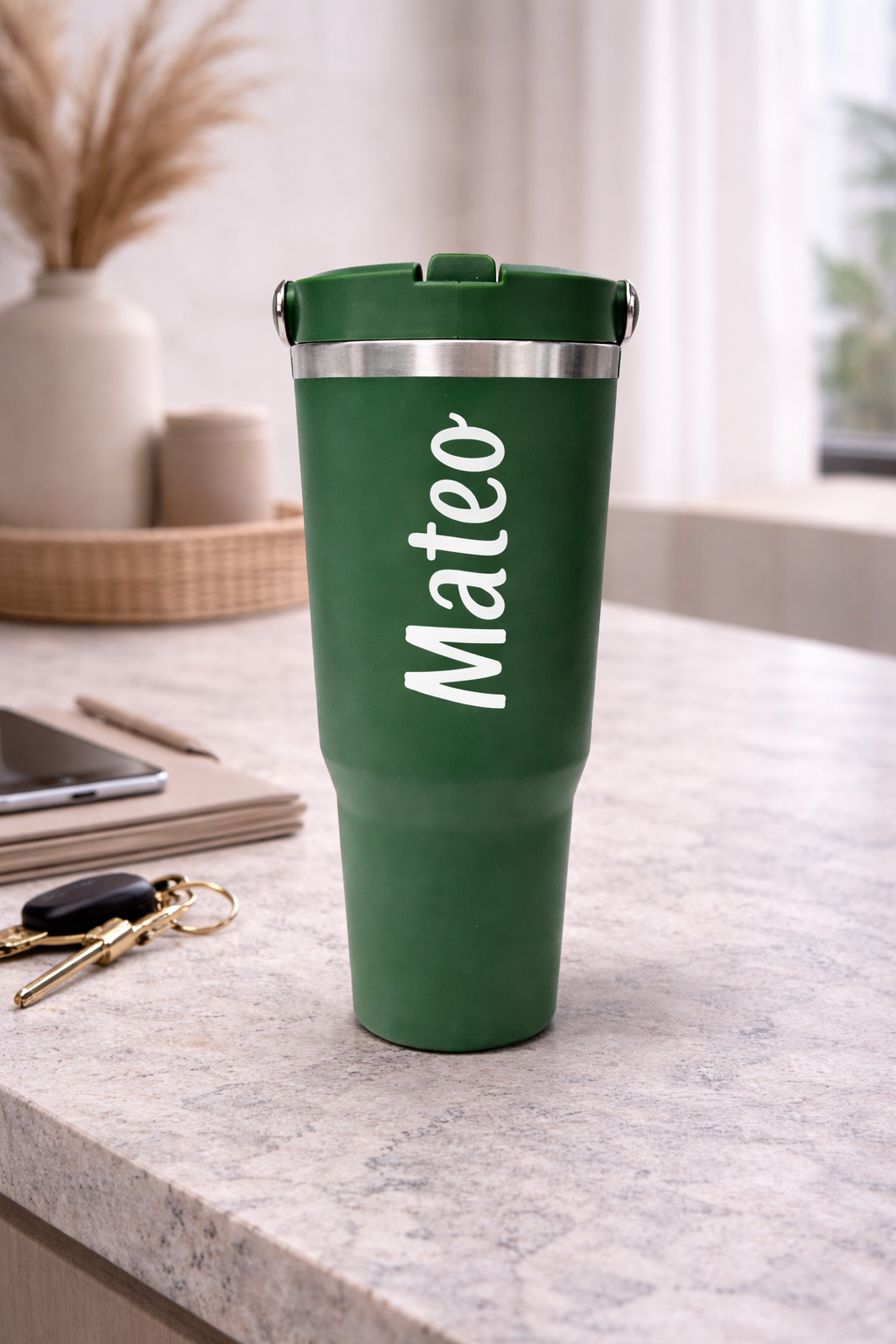 Green Stainless Steel Tumbler