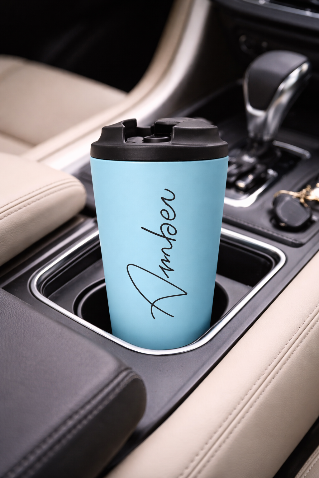 Blue Stainless Steel Travel Cup
