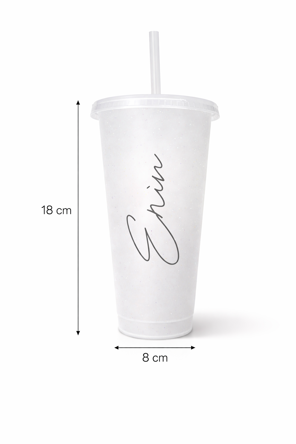 Clear Plastic Cup with Straw