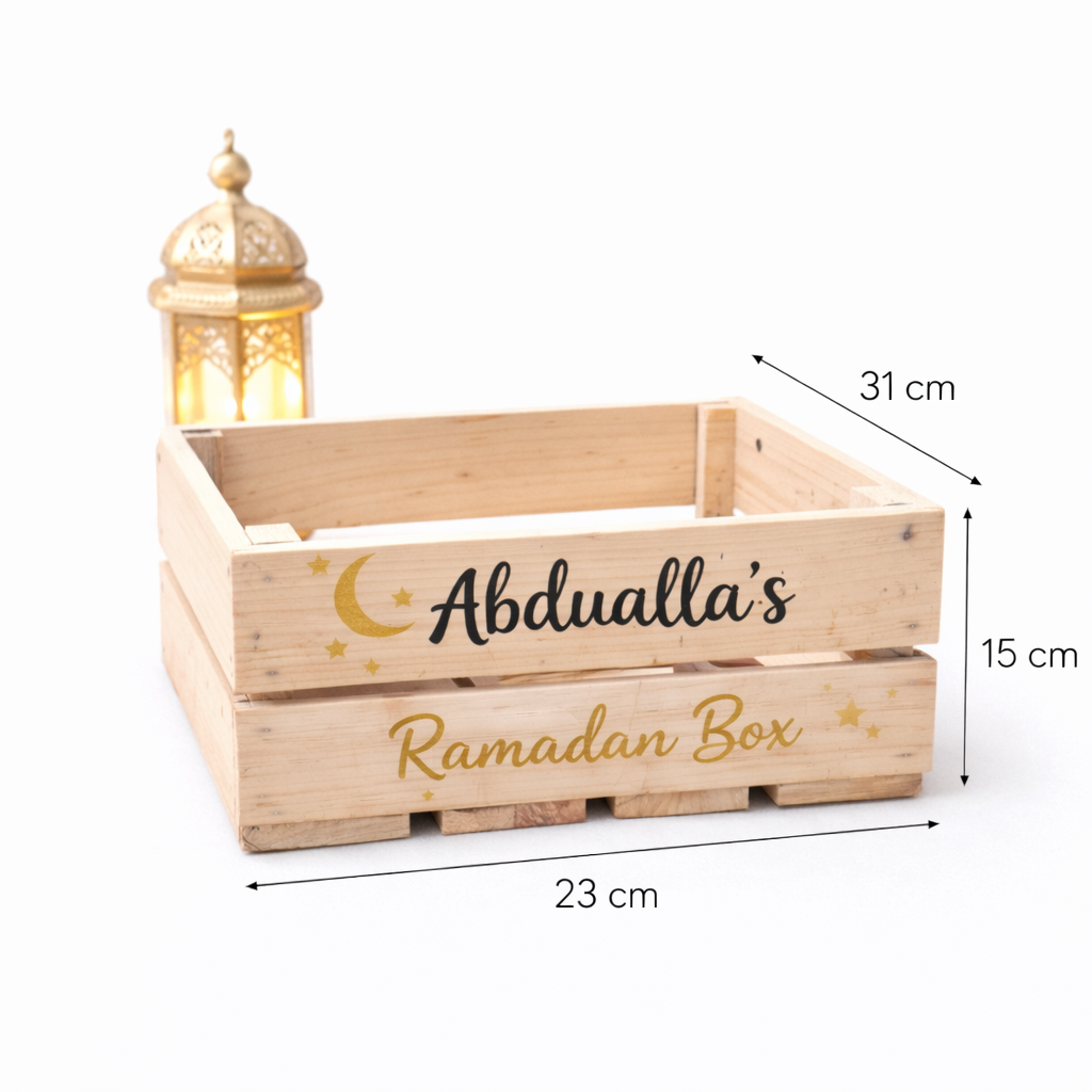 Eid and Ramadan Wooden Crate